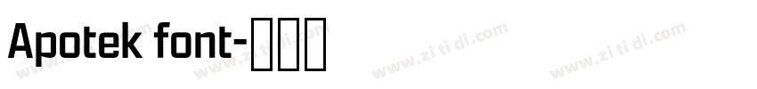 Apotek font字体转换